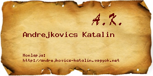 Andrejkovics Katalin névjegykártya