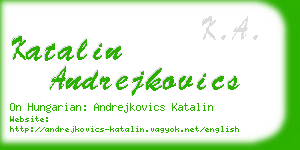 katalin andrejkovics business card